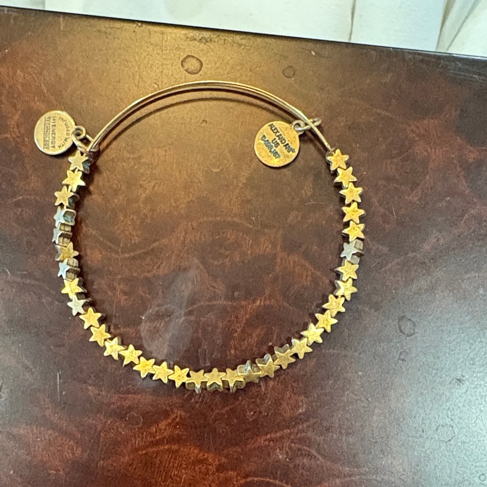 Alex and Ani Gold and Silver Star Bracelet
